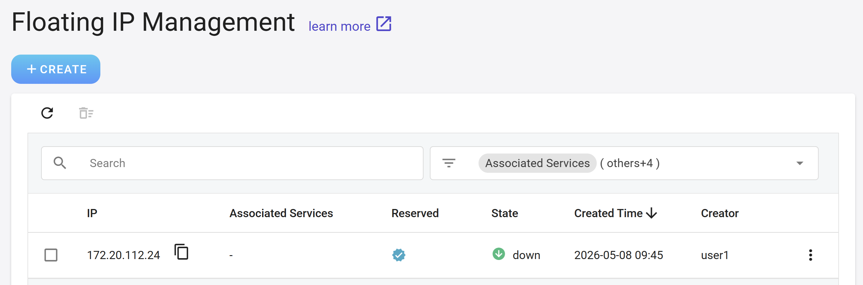 Floating IP management