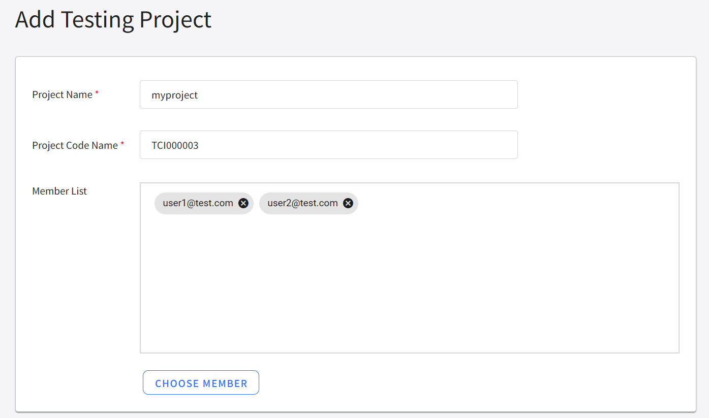 Add testing project