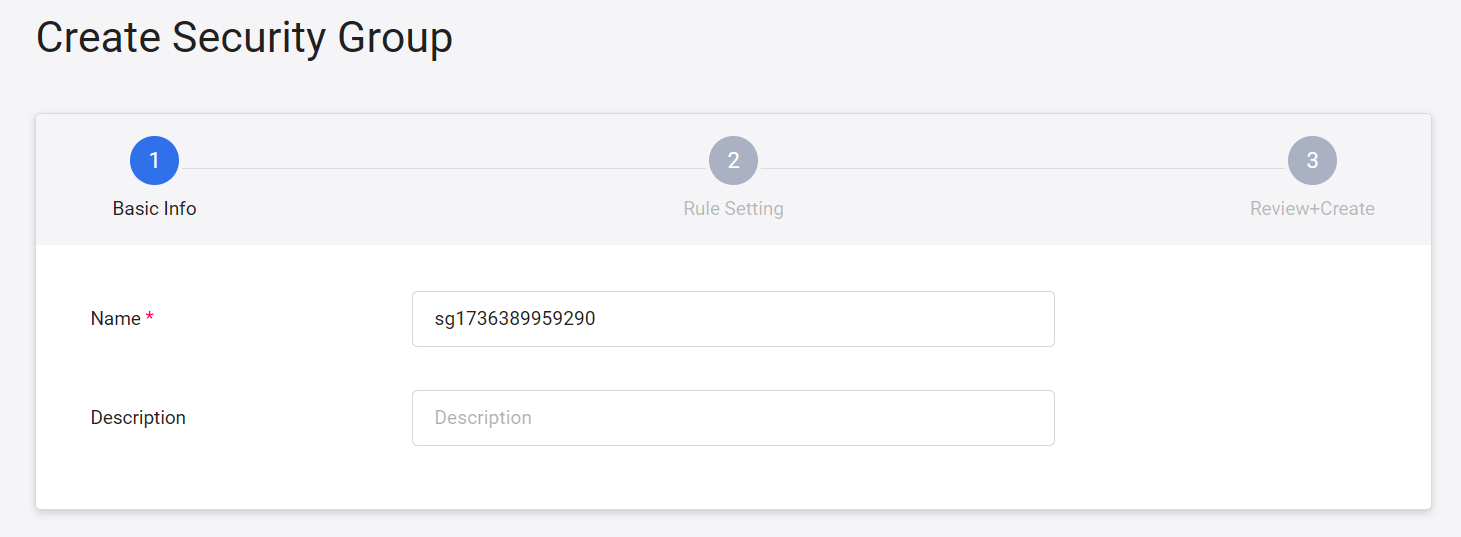 Create Security Group