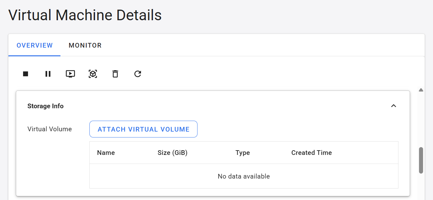 Attach virtual volume