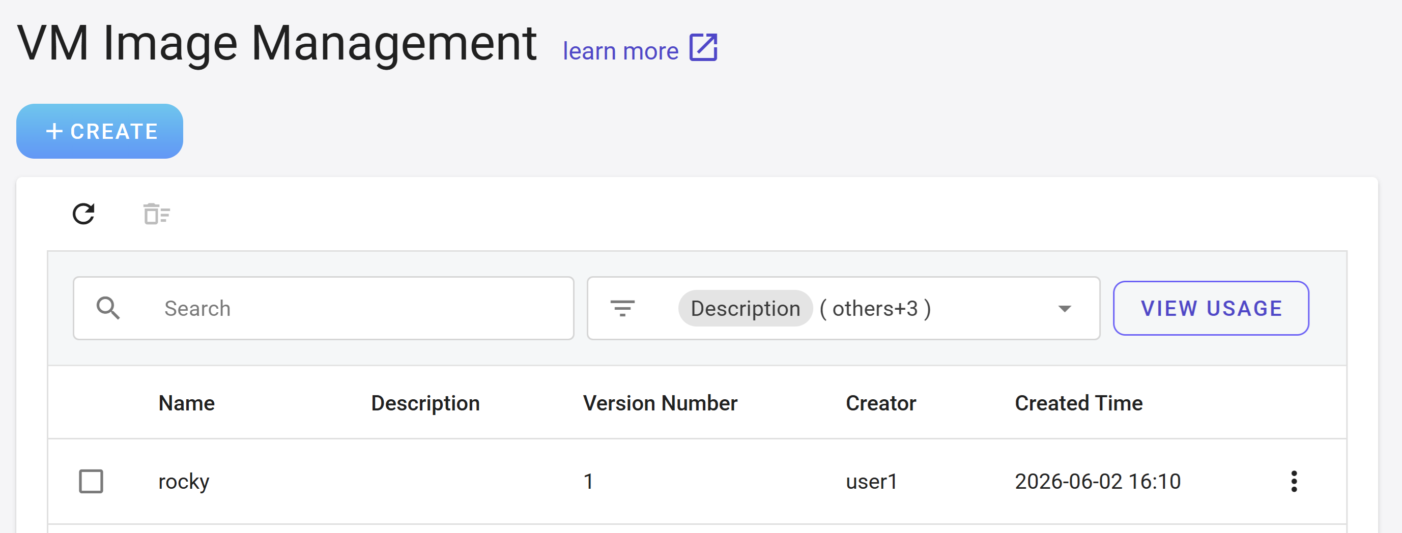Manage VM image